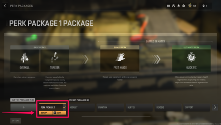 Modern Warfare 2 - How to Equip Custom Perk Packages Step 6