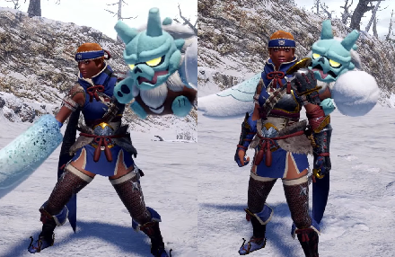 MH Rise Sunbreak - Stuffed Goss Harag Dual Blades Layered Weapon Image