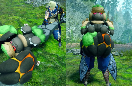 MH Rise Sunbreak - Stuffed Garangolm Charge Blade Layered Weapon Image