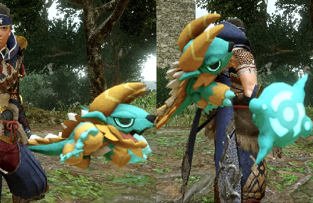 MH Rise Sunbreak - Stuffed Zinogre Sword ＆ Shield Layered Weapon Image