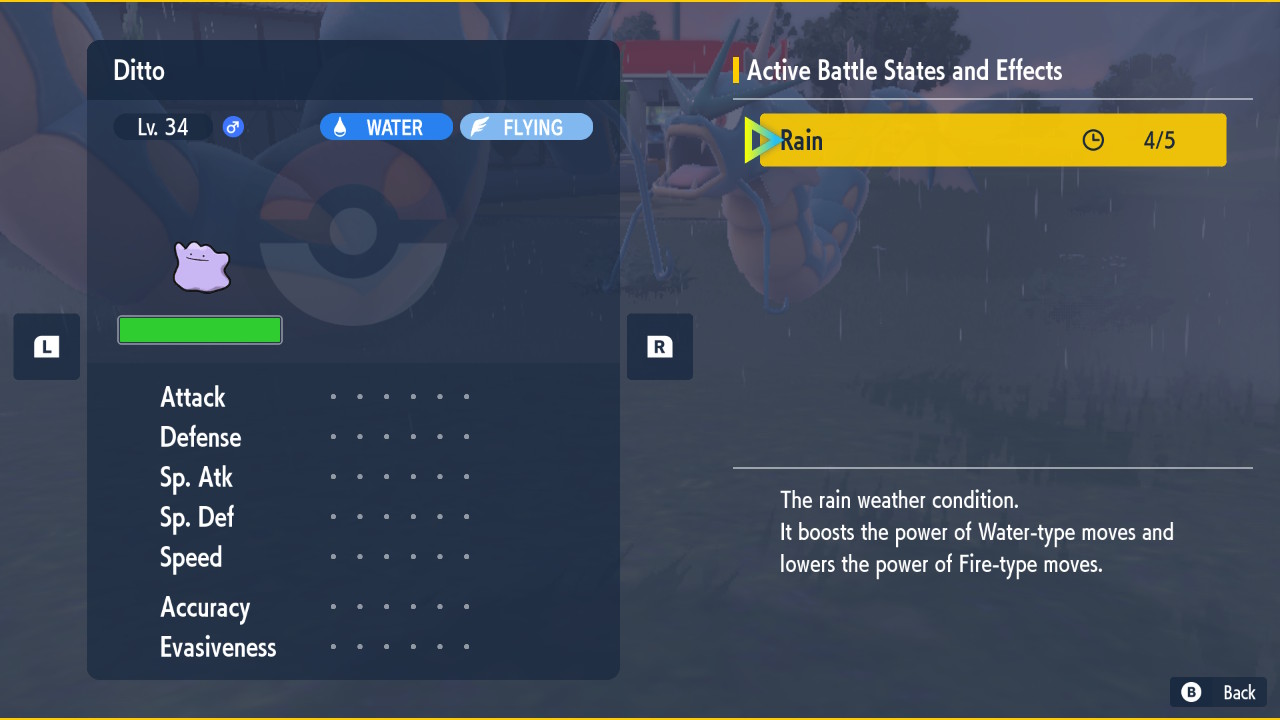 Pokemon SV - Rain effect