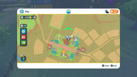 Pokemon Scarlet and Violet (SV) - Big Root Location Map Zoomed-In