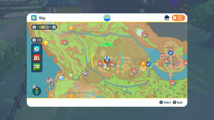 Pokemon Scarlet and Violet (SV) - Big Root Location Map Zoomed-Out