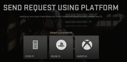 Warzone 2.0 - Add Friends Platforms