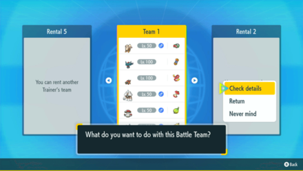 Pokemon Scarlet and Violet SV - Rental Team Options