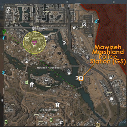 Mawizeh Marshland Police Station Map Location