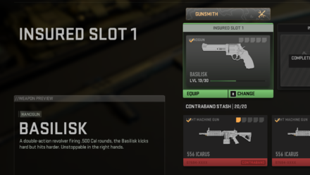 DMZ - Set the Basilisk as Your Insured Weapon