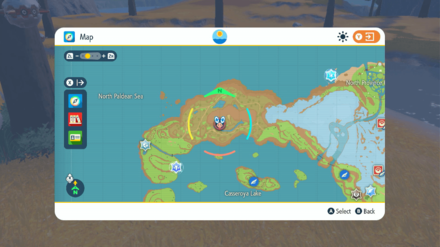 Pokemon Scarlet and Violet (SV) - Cracked Pot Location Map Zoomed-Out