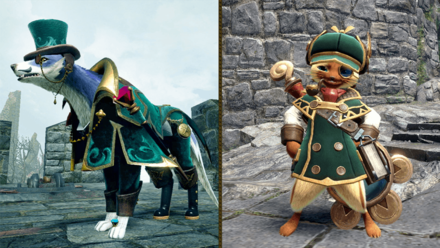 MH Rise Sunbreak - Felyne Purrlock and Canyne Arfsene Sets