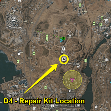 Warzone 2.0 - Weapons Repair Kit Coordinates