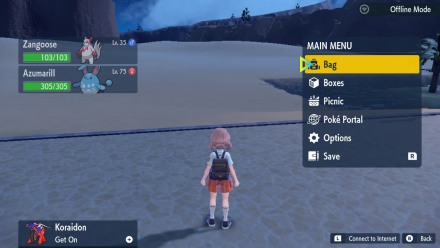 Pokemon Scarlet and Violet SV Zangoose and Azumarill in Party