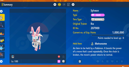 Pokemon Scarlet and Violet (SV) - Sylveon Metronome Held Item