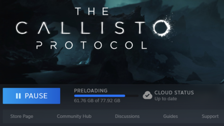 The Callisto Protocol - Select the Preload Option