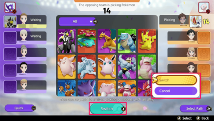 Pokemon UNITE - Switch Picking Positions in Draft Pick.png