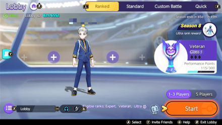 Pokemon UNITE - Ranked Lobby