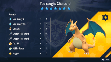 Pokemon Scarlet and Violet SV - 7 Star Charizard Rewards.png