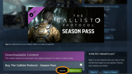 Season Pass Price - Callisto Protocol