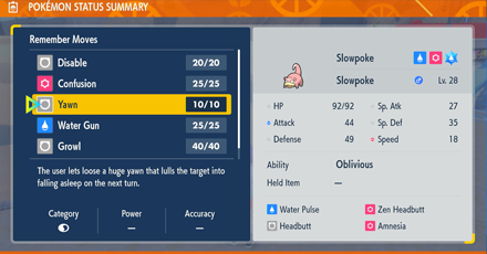 Pokemon Scarlet and Violet (SV) - Slowpoke Yawn