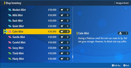 Pokemon Scarlet and Violet (SV) - Calm Mint