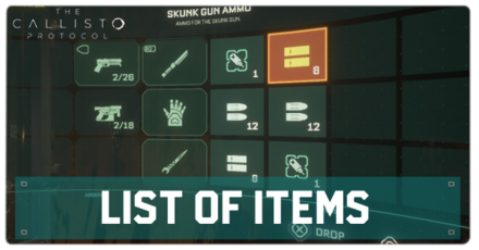 Callisto Protocol List of Items