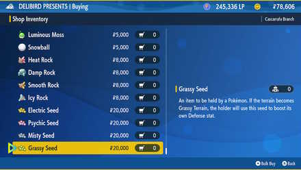 Purchase a grassy Seed for Mewoscarada