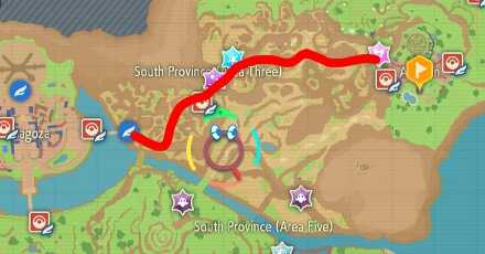 Brassius Location Map (Marked) - Pokemon Scarlet and Violet (SV)