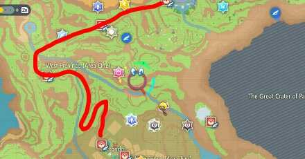 Kofu Location Map (Marked) - Pokemon Scarlet and Violet (SV)