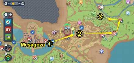 Map to Mela Pokemon SV