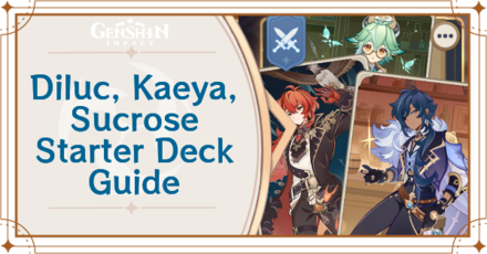 Genshin - Diluc, Kaeya, and Sucrose, Starter Deck Deck Build and How to Play
