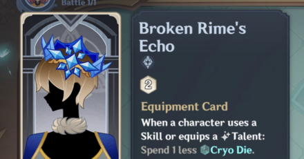 Genshin Impact List of Equipment Cards - Action Card Subtype