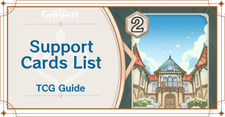 Genshin Impact List of Support Cards