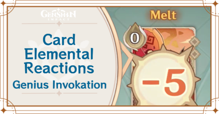 Genshin Impact - Genius Invokation TCG Elemental Reactions