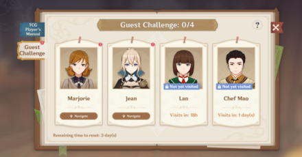 Genshin - Guest Challenges - Tab in the Player