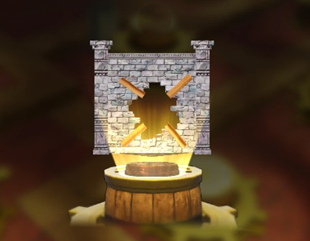 Kicked-In Castle Wall