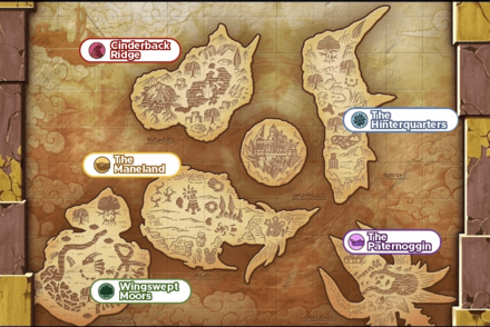 Map of Dragon Quest Treasures