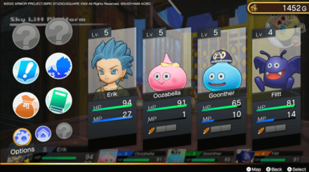 DQ Treasures -  Main Menu