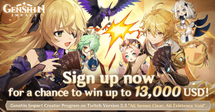 Genshin - Creator Program Version 3.3 - Streaming Event on Twitch
