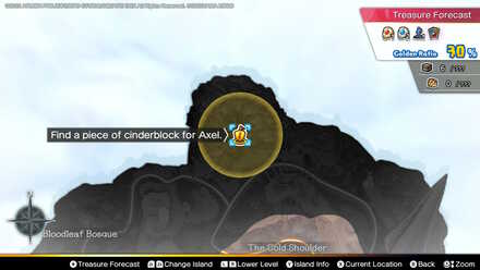 DQ Treasures - Cinderblock location