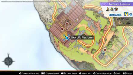 DQ Treasures - Sky Lift Platform location