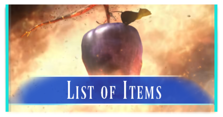 Crisis Core Final Fantasy VII Reunion - List of Items