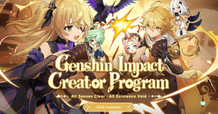 Genshin - Version 3.3 Creator Program on Twitch Registration Page