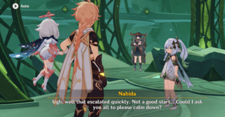 Genshin - Night-Bird Falls How to Play 3 - Talk to Nahida and Scaramouche