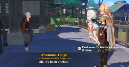 Genshin - Dance of Destruction How to Play 2 - Talk to Amenoma Tougou