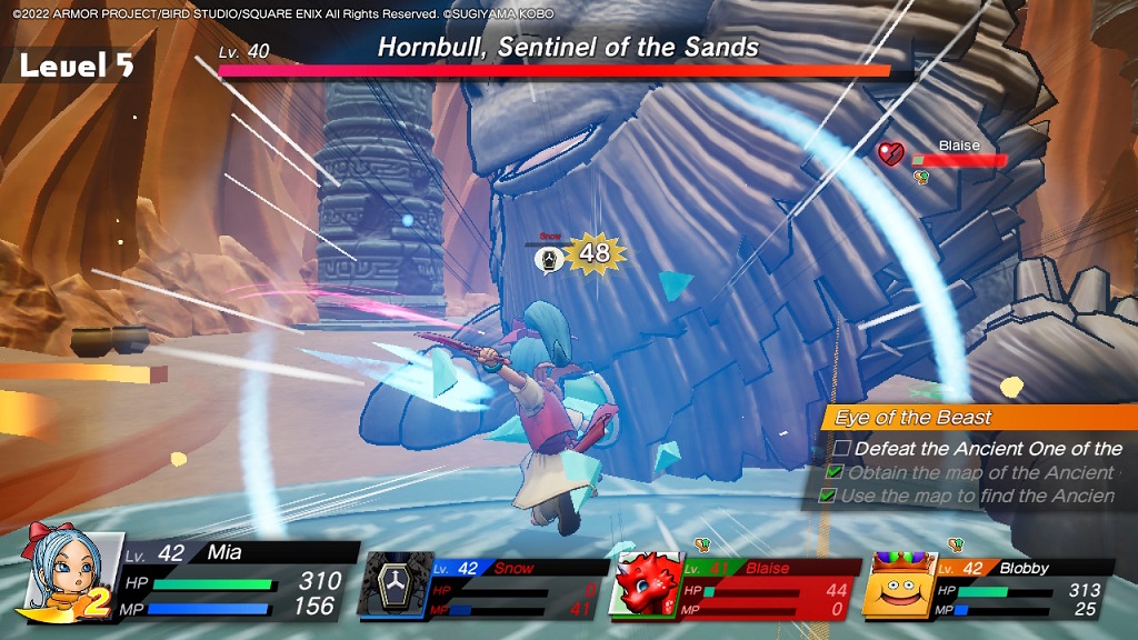 DQ Treasures - attacking Hornbull