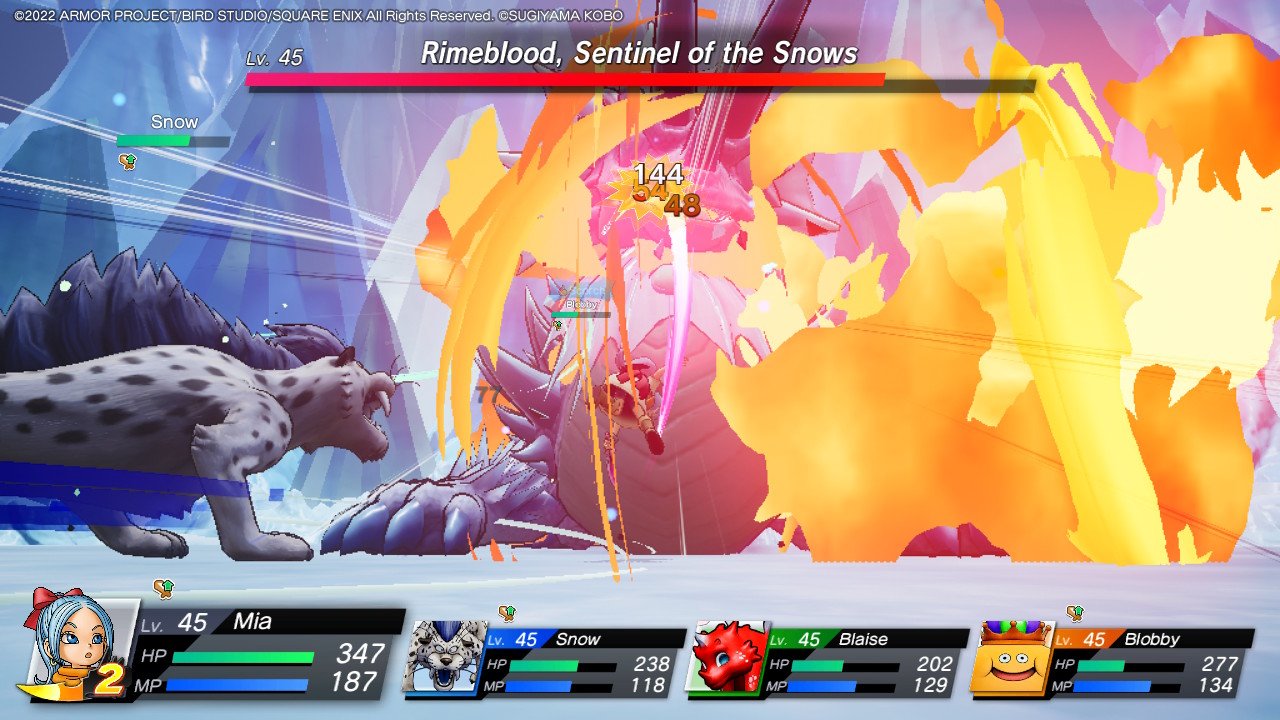 DQ Treasures - attacking Rimeblood weakpoint