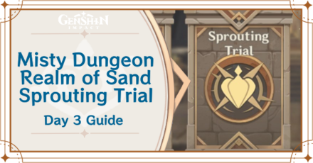 Genshin Impact - Misty Dungeon Realm of Sand Sprouting Trial Day 3 Guide