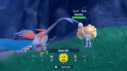 Pokemon Scarlet and Violet (SV) - Throwing a Quick Ball