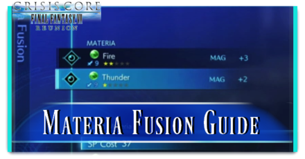 Crisis Core Reunion - Materia Fusion Top Banner