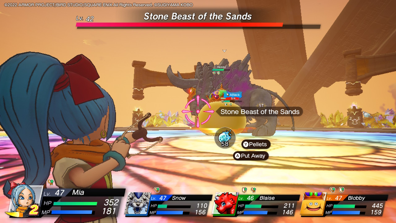 DQ Treasures - shooting the weakpoint