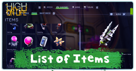 High on Life - List of Items